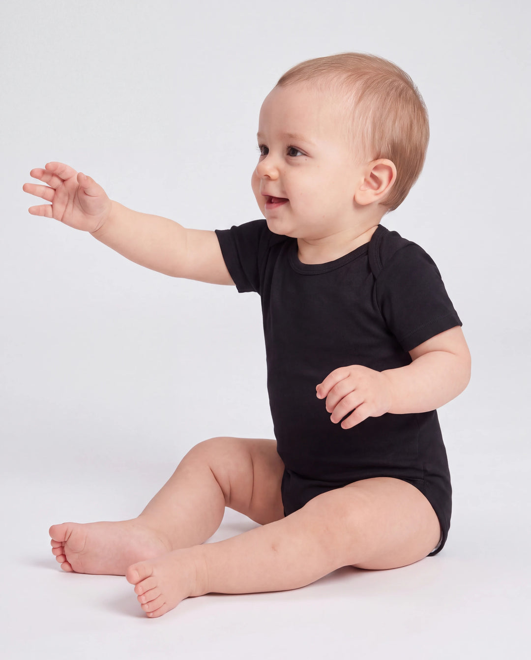 Bambus Baby Jungen/Mädchen Casual Strampler schwarz