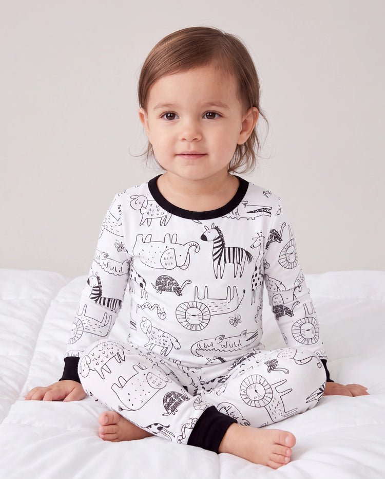 Christmas / Halloween Pajama 2-piece Bamboo Pajamas Set With Childlike Print for Baby / Toddler( Snug-Fitting) Black
