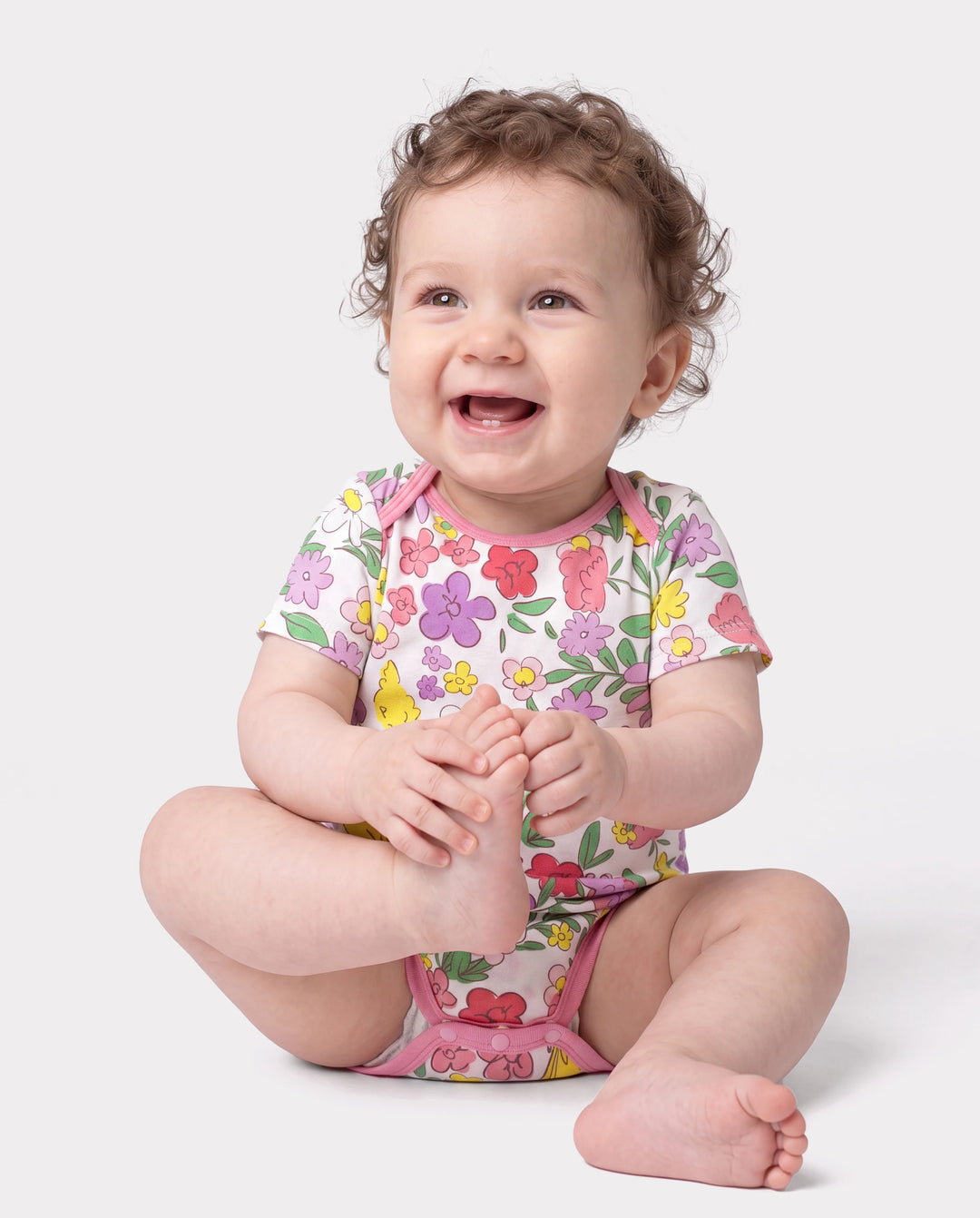 Bambus Baby Junge/Mädchen 1-teiliger Allover Print Body Mehrfarbig