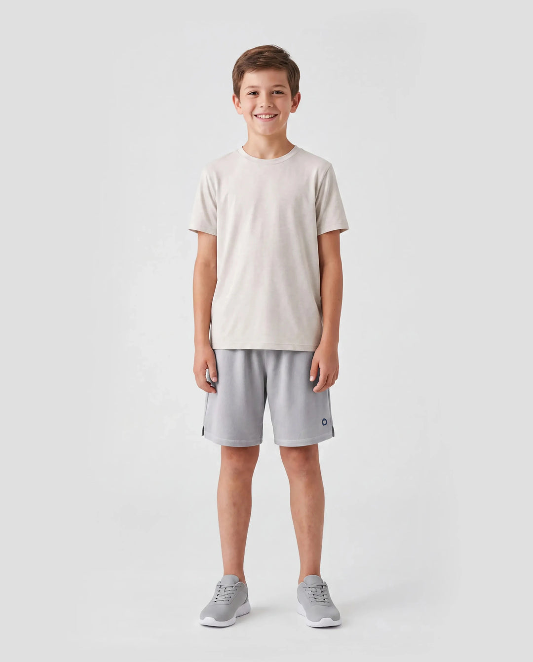 PatPat Rapidair activewear kid boy athletic quick dry breathable short swith pockets Grey