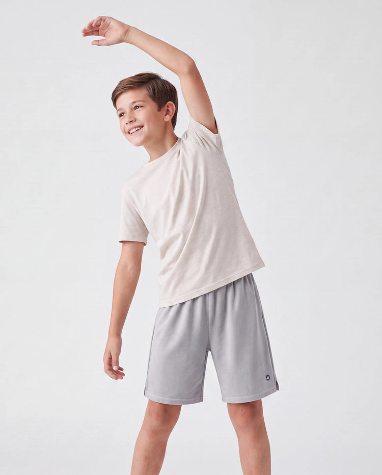 PatPat Rapidair Activewear™ Kid Boy Athletic Quick Dry Atmungsaktive Shorts mit Taschen grau