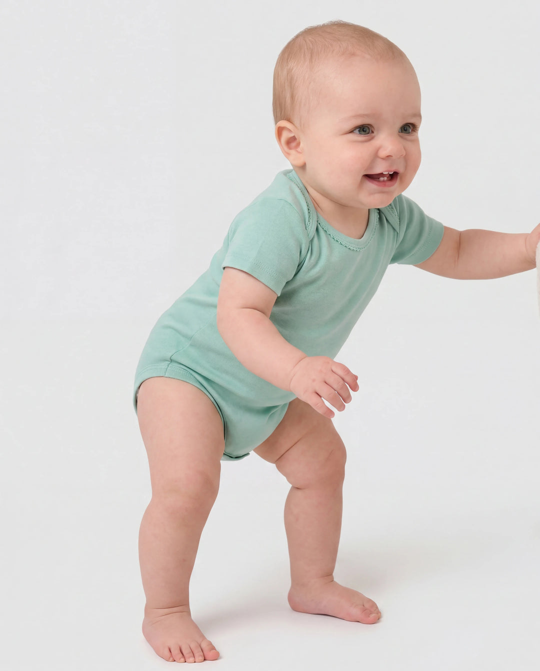 Conjunto de 2 peleles de bambú para bebé niño/niña, lisos y estampados, verde claro