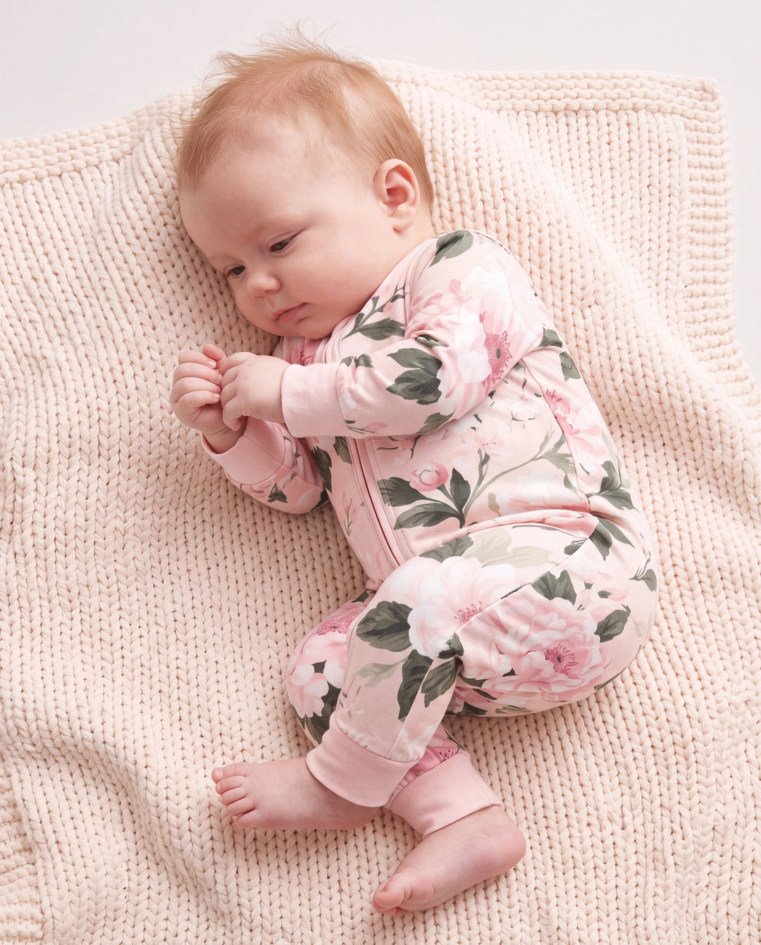 Bloom & Blossoms Bamboo Zip-Up Baby Pajamas