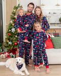 Pyjamas de Noël assortis pour toute la famille, motif village de Noël, bambou