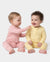 Bamboo 2-Pack Footies Baby Boy / Girl 2-Way Zipper Anti Slip Long Sleeve Rompers Pale Yellow