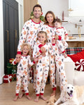 PatPat Family Matching Christmas Pajamas Christmas Tree & Gingerbread Print Cotton Cream