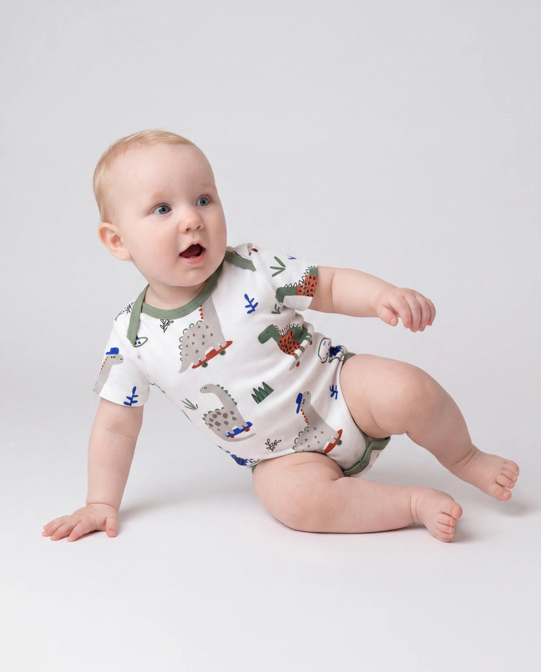 Conjunto de 2 peleles de bambú para bebé niño/niña, lisos y estampados, color verde