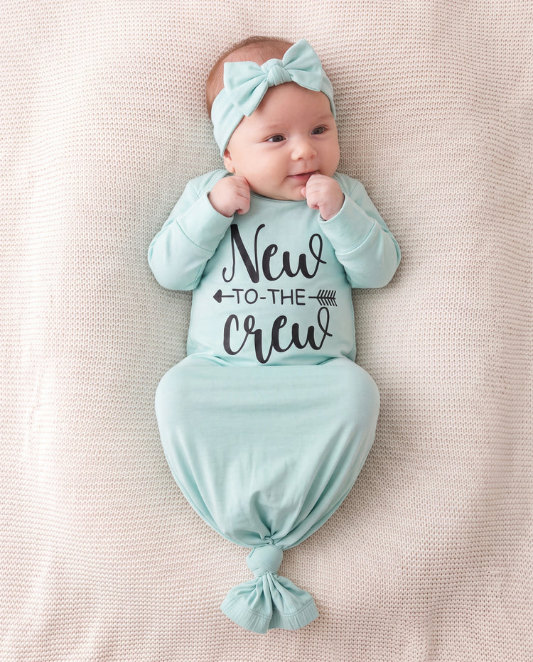 Saco de dormir de bambú para bebé/niña, bata infantil con diadema, color verde claro