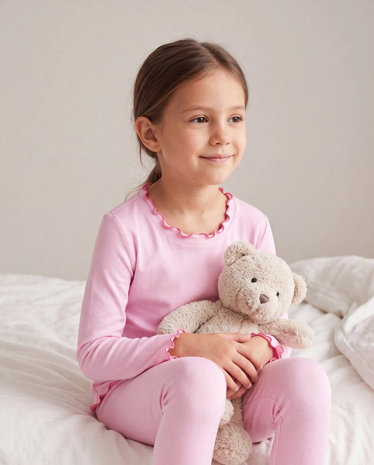 Halloween Pajama Set 2-piece Modal Pajamas With Childlike Print for Toddler / Kids ( Snug-Fitting ) Pink
