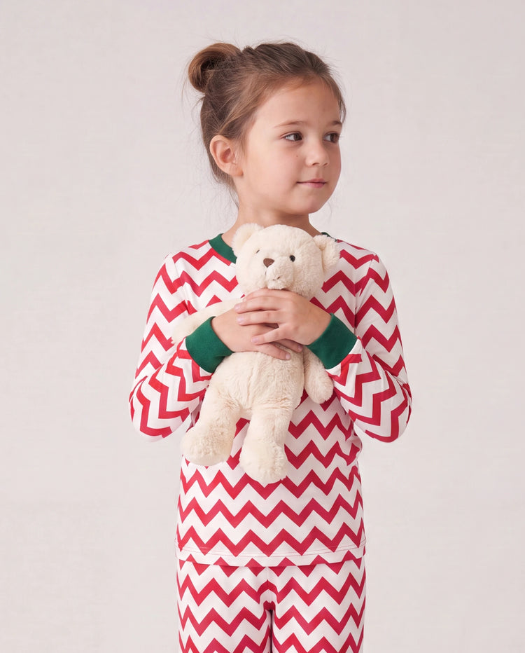 Christmas / Halloween Pajamas 2-piece Pajama Set With Childlike Print for Toddler / Kids ( Snug-Fitting ) Color block