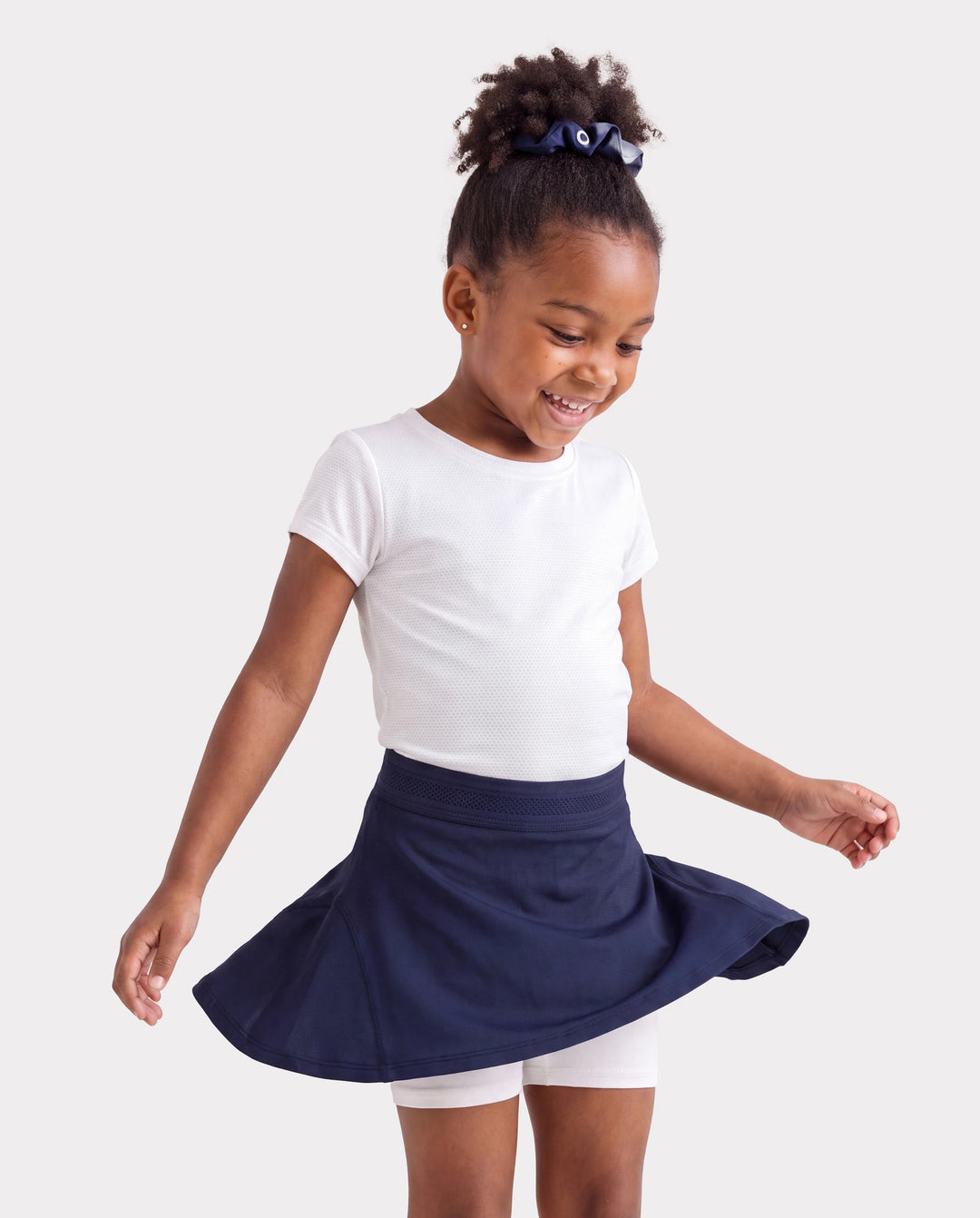 PatPat Rapidair activewear Kid Girl Athletic 2 in 1 Tennis Skort with Pocket Deep Blue