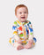 Bamboo Baby Boy/Girl Animal Printed 2-Way Zipper Anti Slip Long-sleeve Footie with Hairband Apricot Yellow