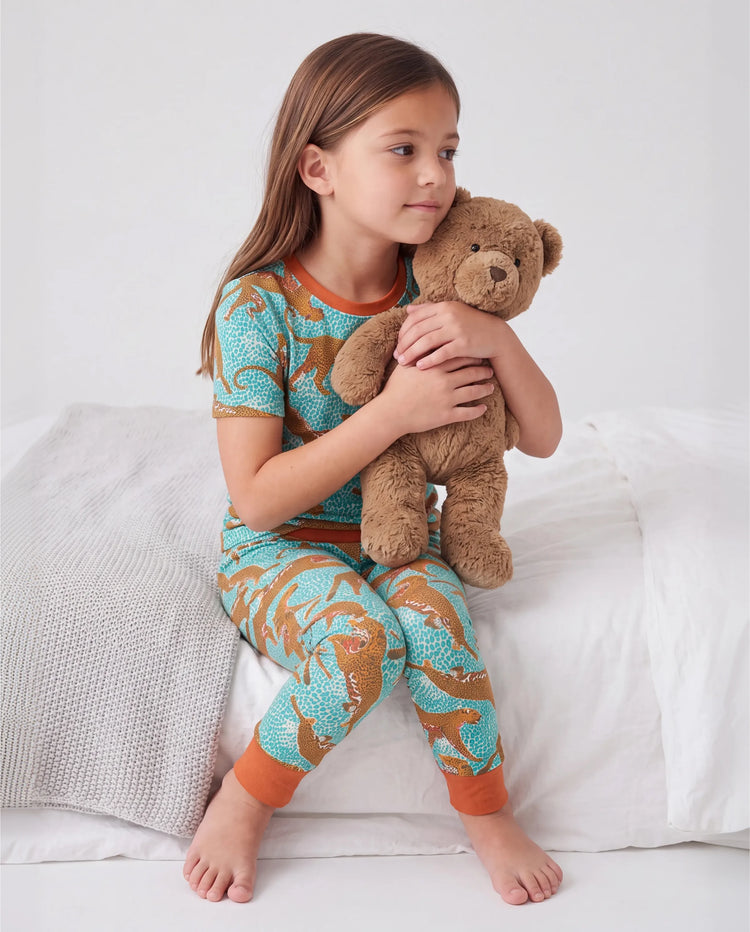 Toddler / Kids Christmas / Halloween Pajamas 3-Piece Bamboo Pajama Set 2-in-1 Look for 4 Seasons (Snug-Fitting) Green