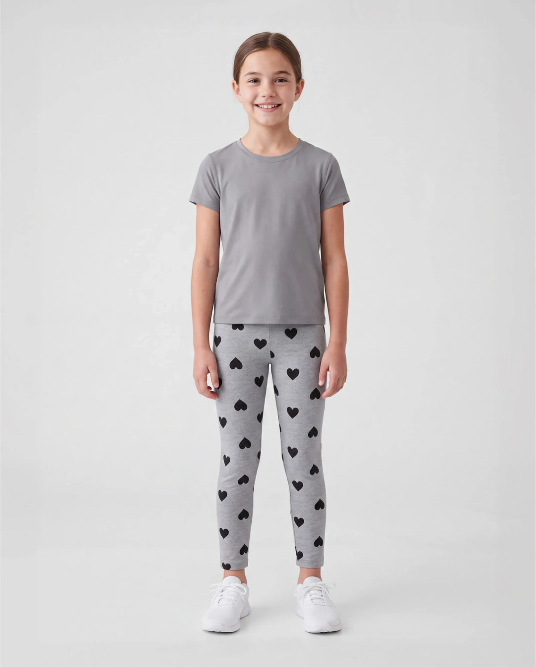Toddler/Kid Girl Elasticized Leggings Flecked Grey