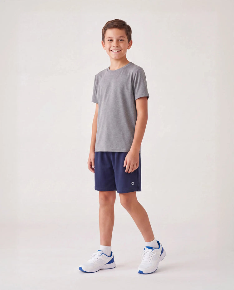 PatPat Rapidair activewear kid boy athletic quick dry breathable short swith pockets Deep Blue