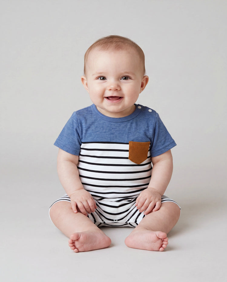 Conjunto casual suave a juego para papá y yo Vestidos por debajo de la rodilla con botones delanteros y diseño con cinturón Azul