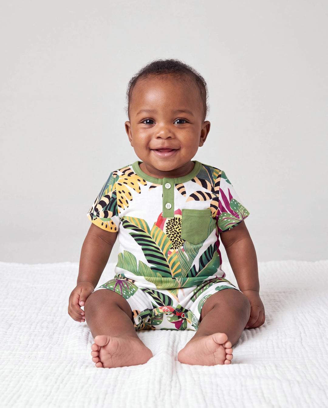 Daddy and Me Family Matching Tropical Floral Print Short-sleeve Top or Camisole Dress Set Multi-color