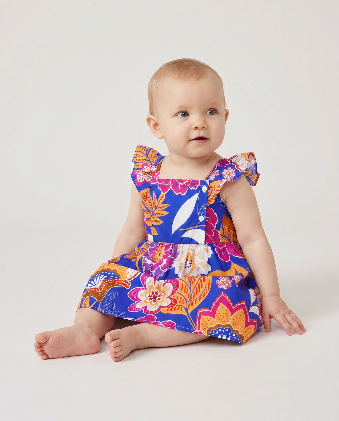 Tenues hawaïennes assorties pour la famille, vêtements de vacances à imprimé floral tropical, robe ceinturée à bretelles ou chemises à manches courtes, ensemble de vêtements de plage d'été bleu marine