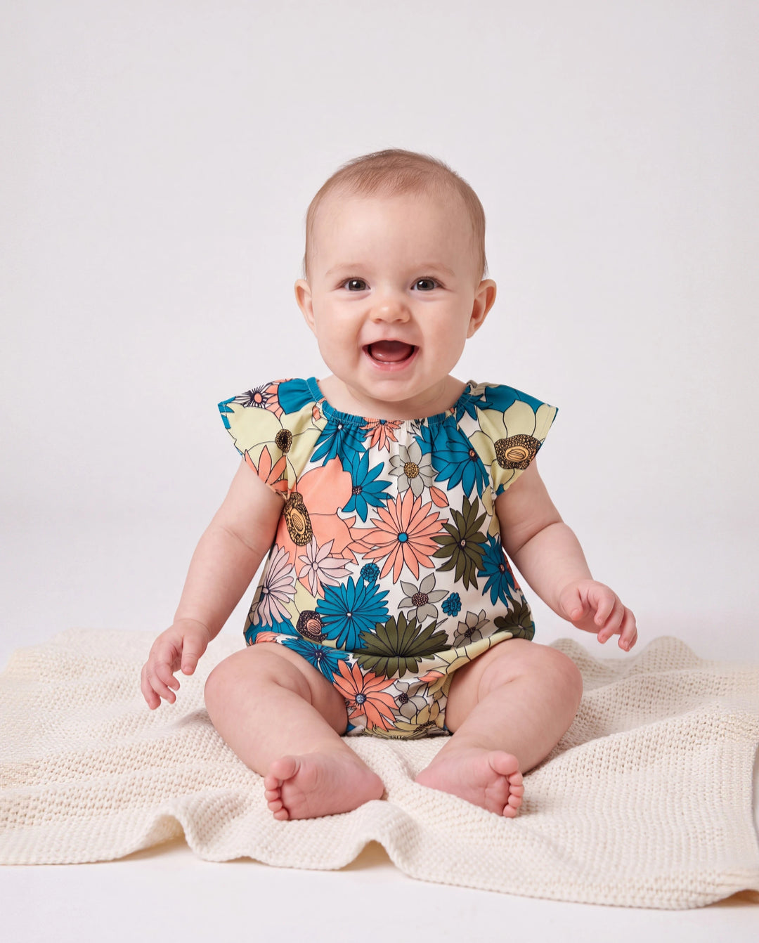 Family Matching Set Sun Flower Print Short-sleeve Collar Shirt or White Camisole Top and Flower Wide-leg Pants Set for Summer Vacation  Multi-color