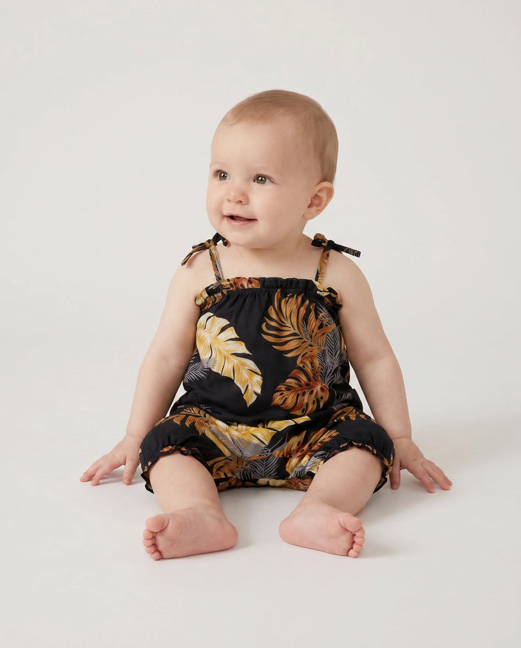 Ensemble de plage à imprimé floral assorti pour toute la famille, chemise à manches courtes ou haut caraco et pantalon large pour les vacances d'été, noir et blanc