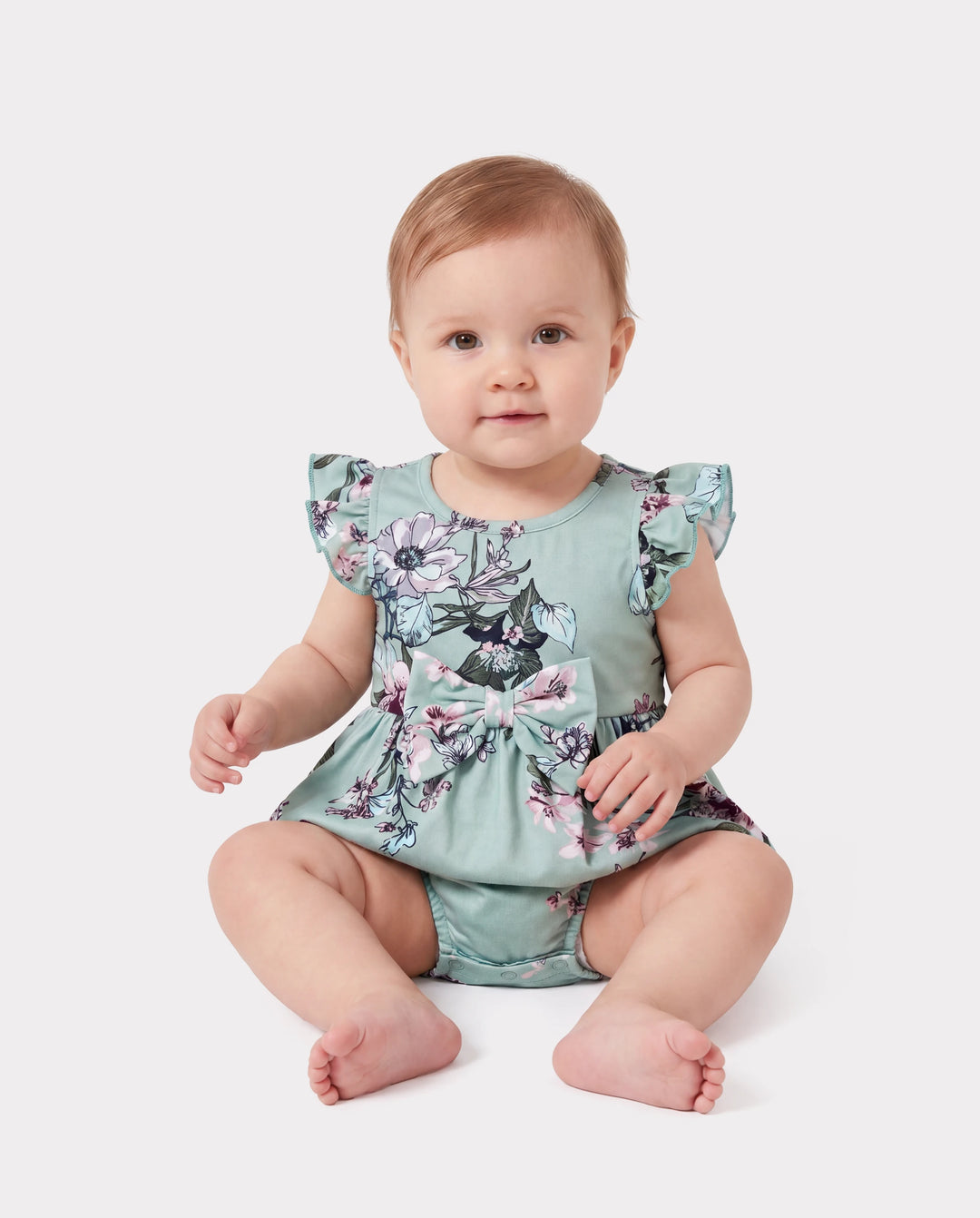 Daddy & Daughter Sets Green Striped Polo Shirt or Flora Print Strap Belted Dress Light Green