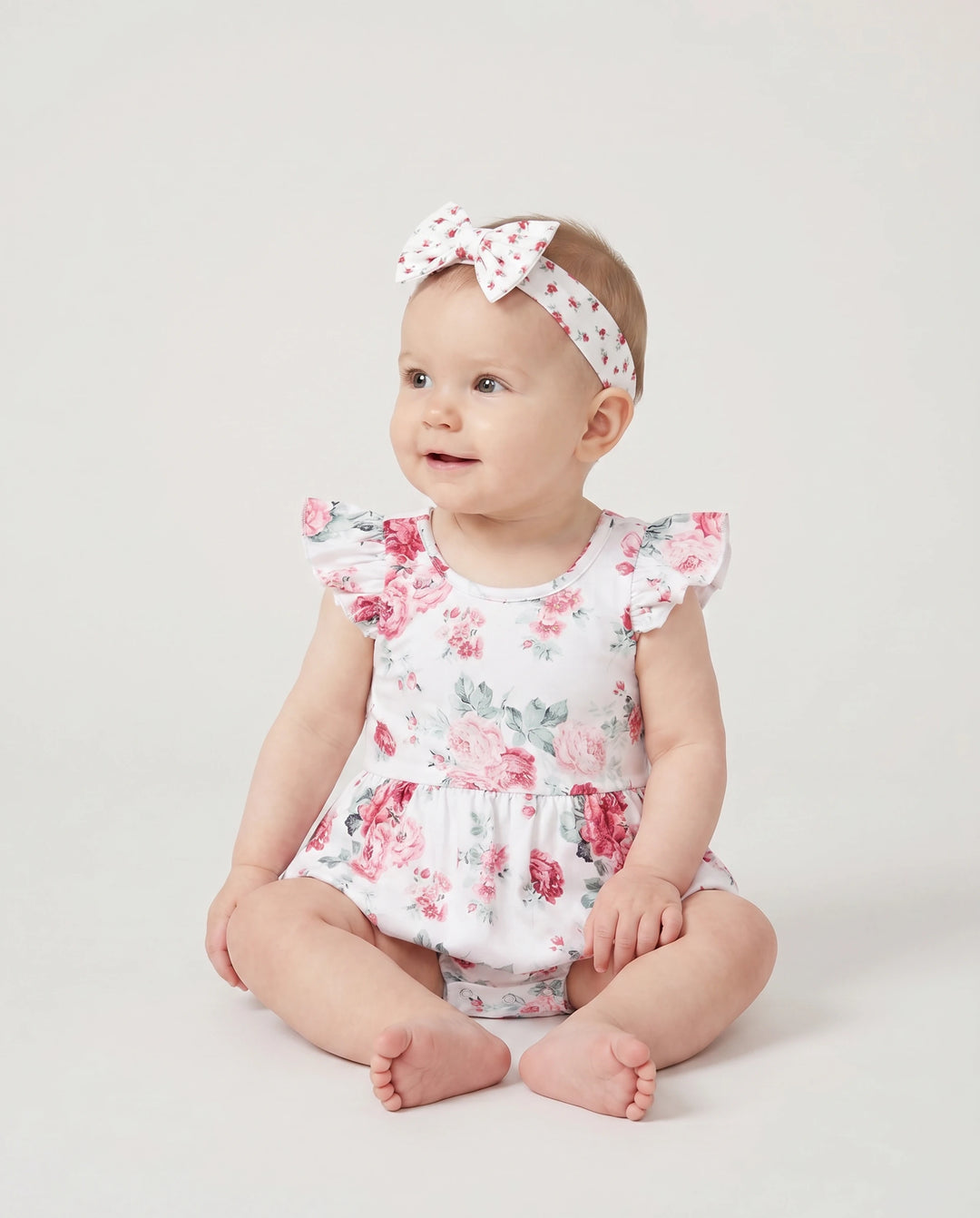 Family Matching Outfits Set Solid Color Short-sleeve Polo Collar Shirt or Flower Print Hollow out Dress  Pink