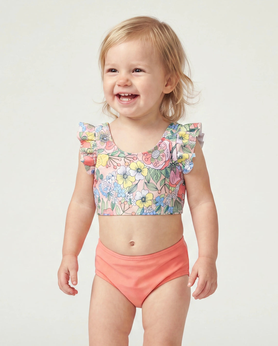 Mommy & me Floral Swimwear Bikini Set for Mom & Daughter Floral Board Shorts for Dad & Son, Cute Beach Outfits for Vacation & Pool Days Multi-color