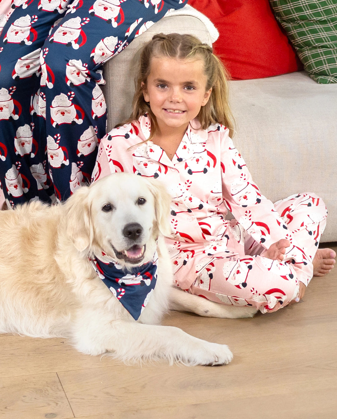Christmas Matching Family Pajamas Mug & Santa Print Multicolor