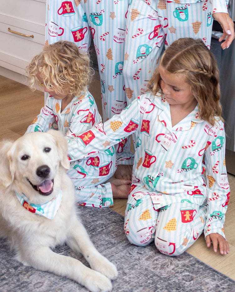 Christmas Matching Family Pajamas Mug Print Teal