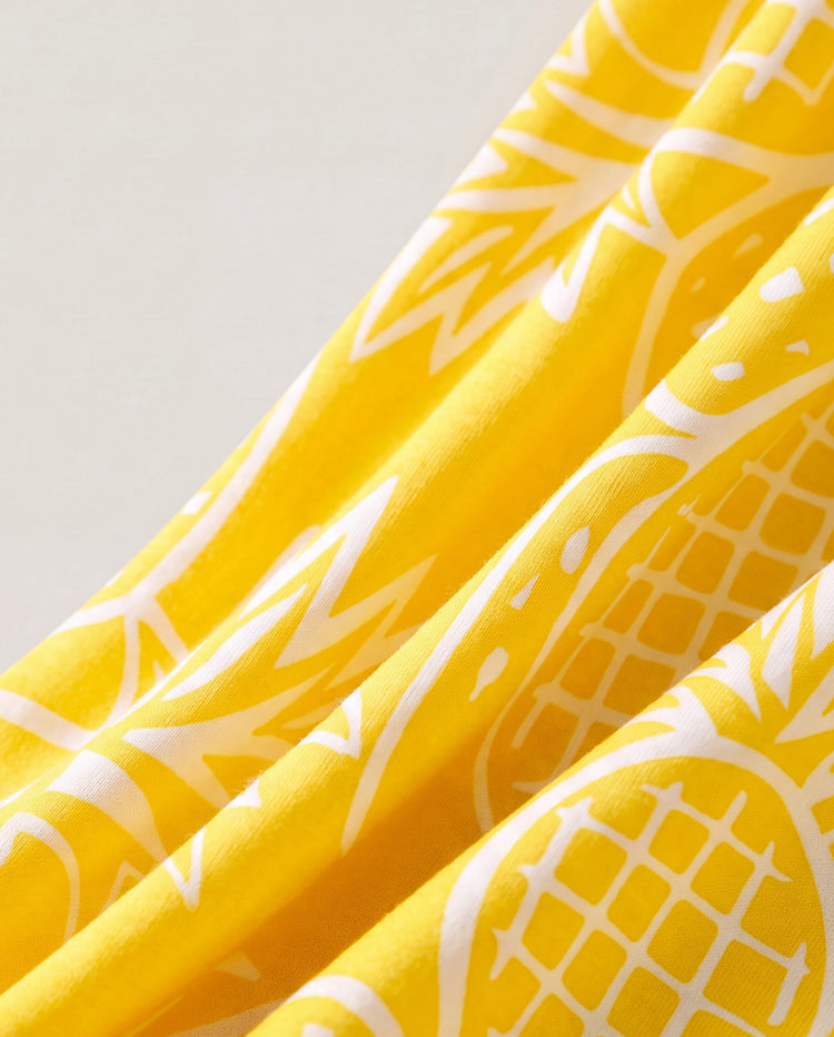 Fresh Market Baby Boy Pineapple Shirt & Shorts Set Yellow
