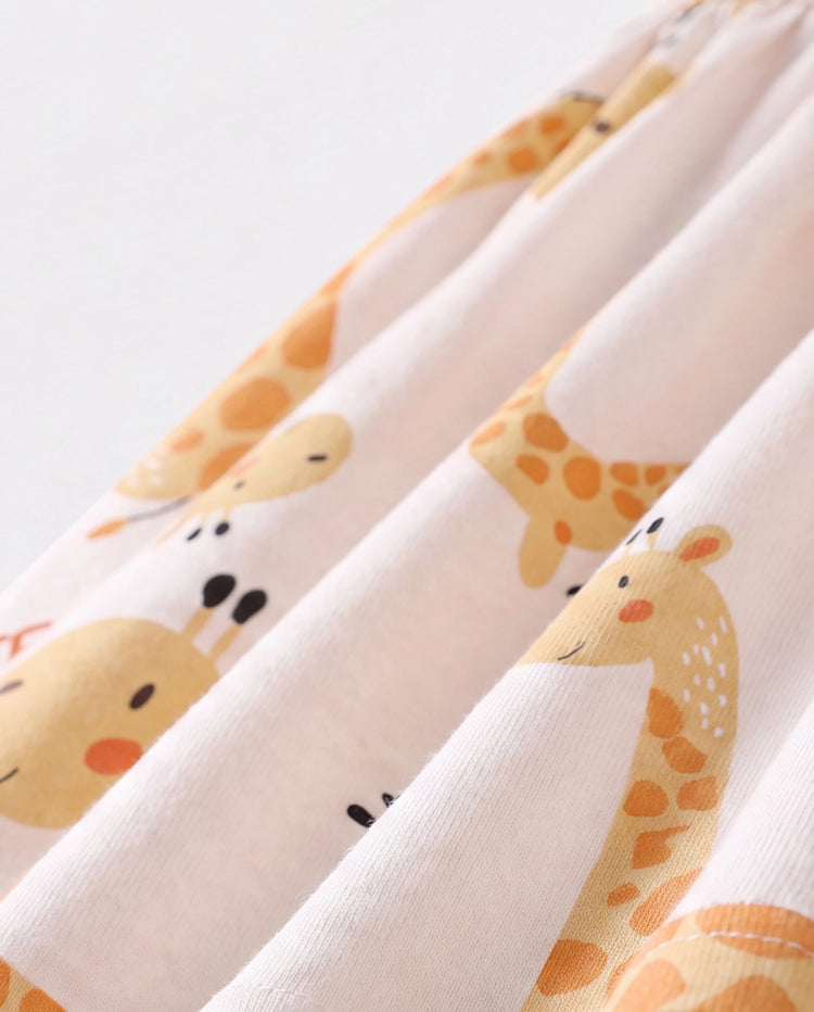 Ensemble 2 pièces pour bébé fille avec cardigan rose et robe à imprimé éléphant Ginger-2