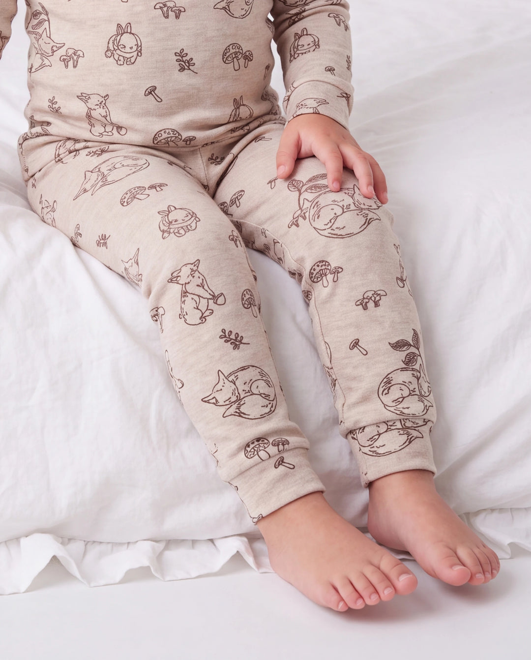 Toddler / Kids 2-piece Pajamas With Animal Print ( Snug-Fitting ) Apricot