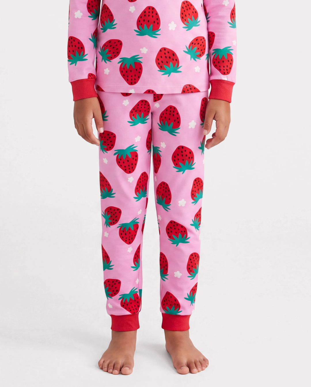 Christmas / Halloween Pajama 2-Piece Upgraded Thick Bamboo Pajama Set With Childlike Print for Toddler / Kids Girl (Snug-Fitting) Red