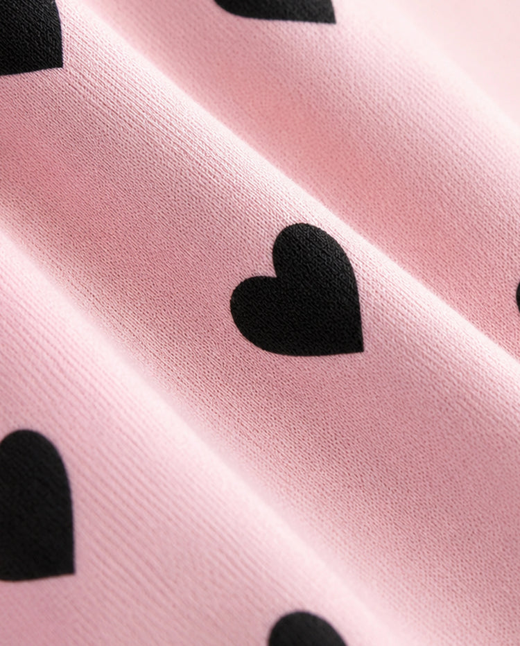 Leggings élastiques roses pour petite fille