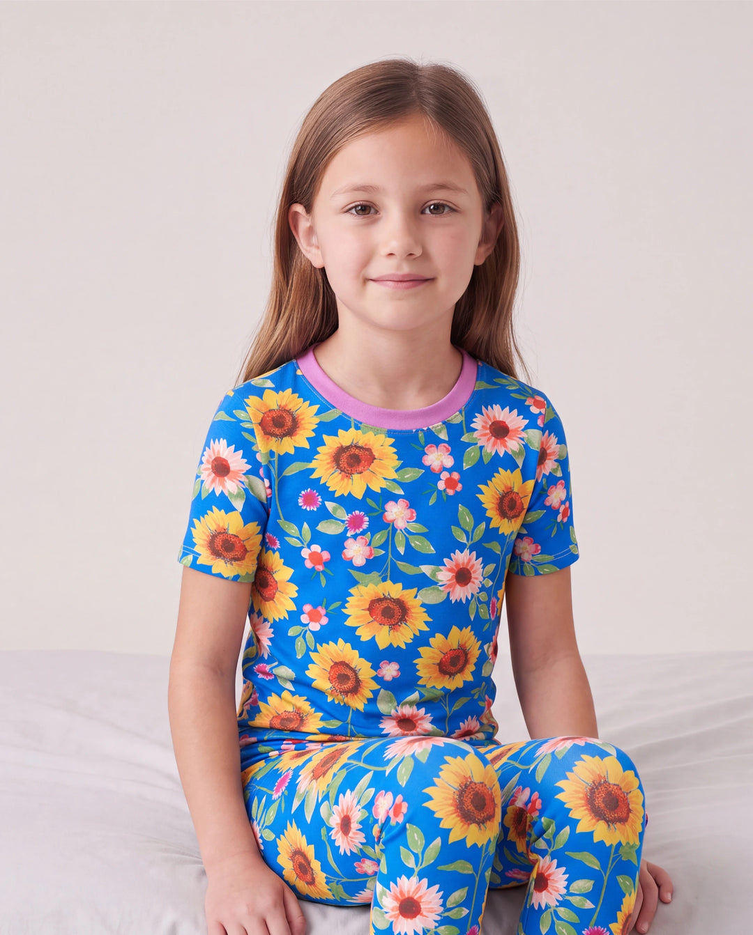 Pijama de bambú de 3 piezas para niños pequeños/niños, para Navidad/Halloween, 2 en 1, para las 4 estaciones (ajustado), color azul