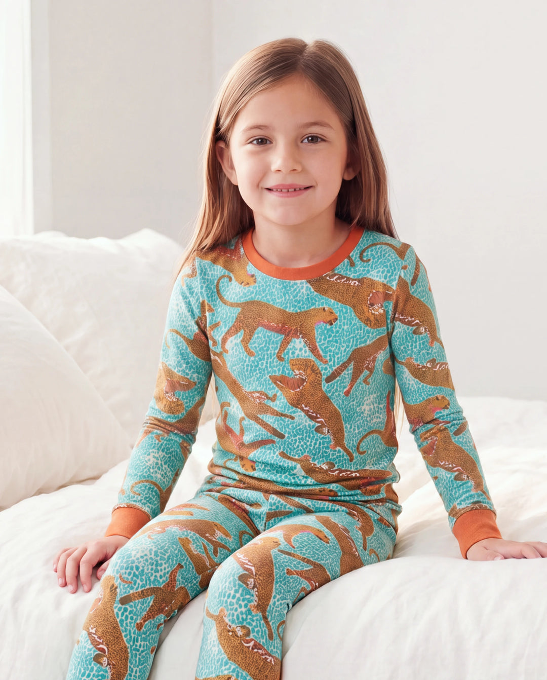 Toddler / Kids Christmas / Halloween Pajamas 3-Piece Bamboo Pajama Set 2-in-1 Look for 4 Seasons (Snug-Fitting) Green