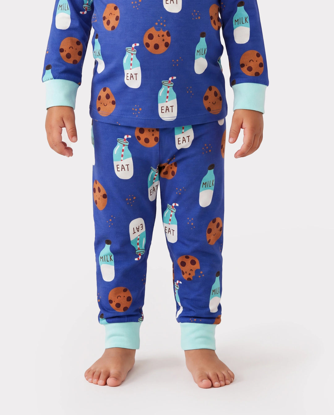 Bamboo Baby/Toddler 2-Piece Childlike Animal Print Snug-Fitting Pajamas Set Blue