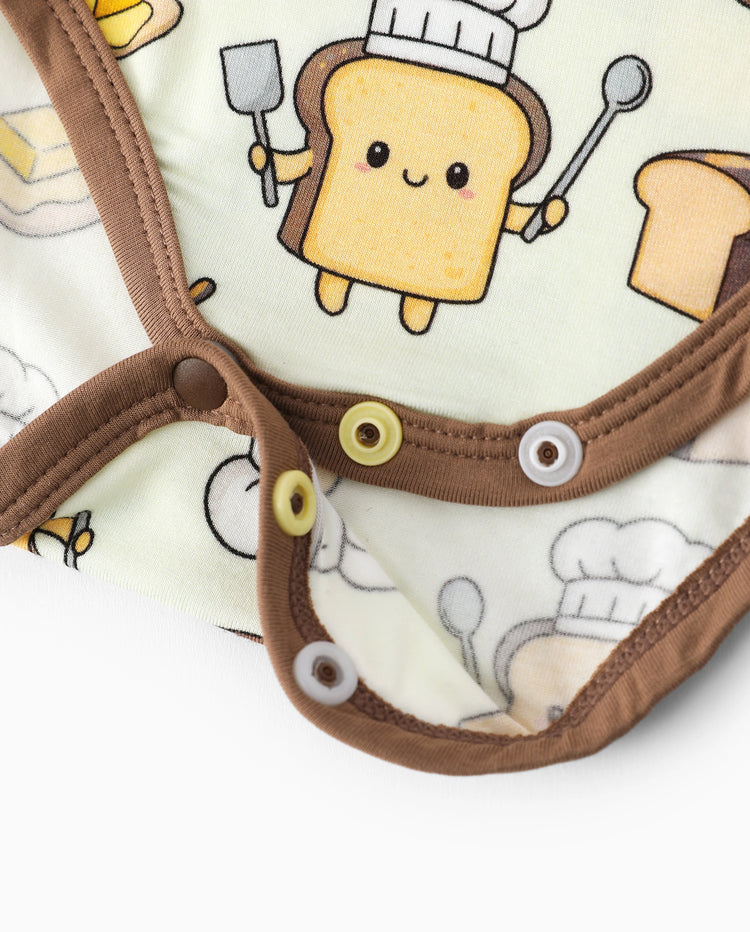 Bambus Baby Junge/Mädchen 1-teiliger Allover Print Body Khaki