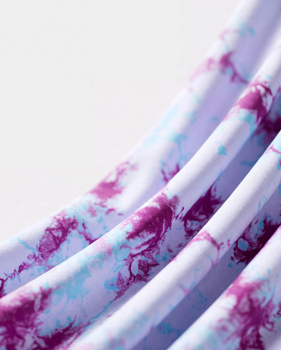 Matching Mommy and Me Tie Dye Skirt Set Halter Crop Top & Flowy Skirt Outfit, Cute Summer Twinning Looks for Vacation & Photos Purple