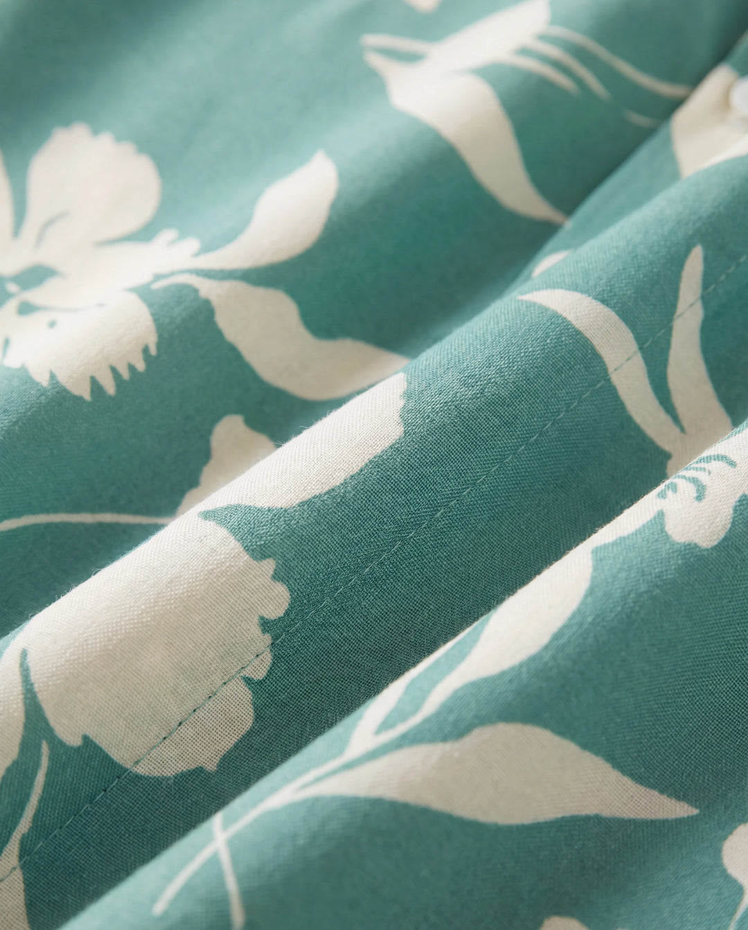 Daddy & Son Leaf Print Green Short-sleeve Shirt Set Green