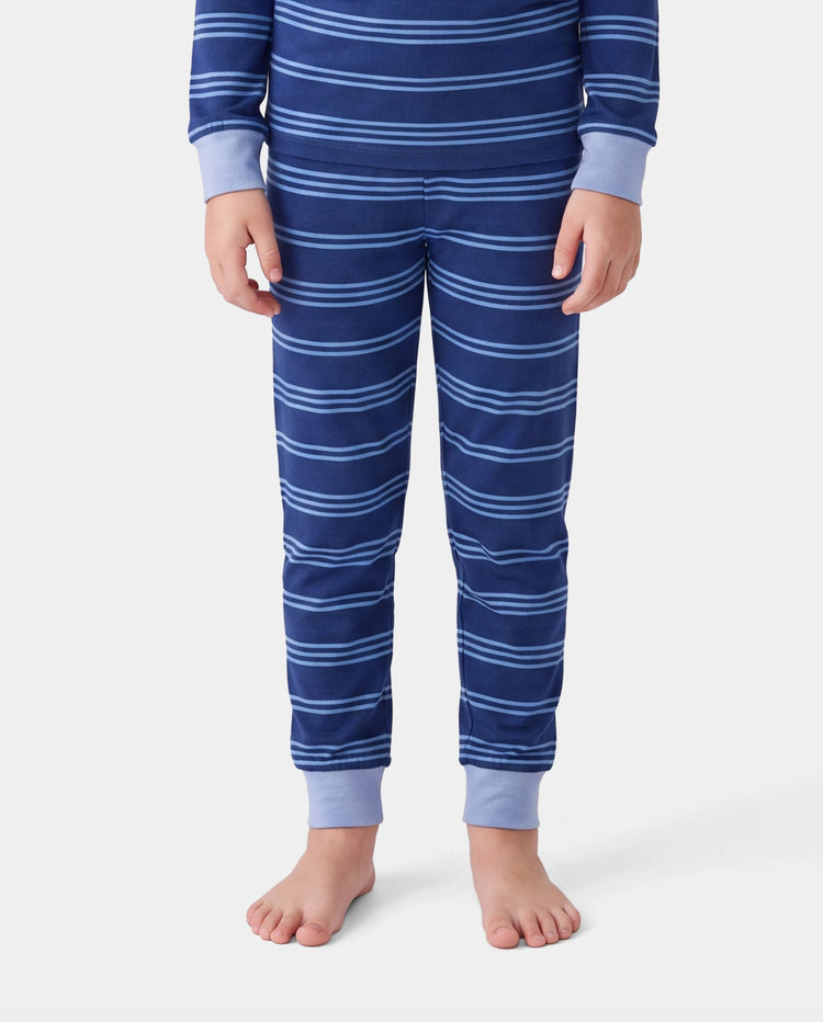 Christmas / Halloween Pajamas 2-piece Bamboo Pajamas Set With Playful Print for Toddler / Kids ( Snug-Fitting) Blue