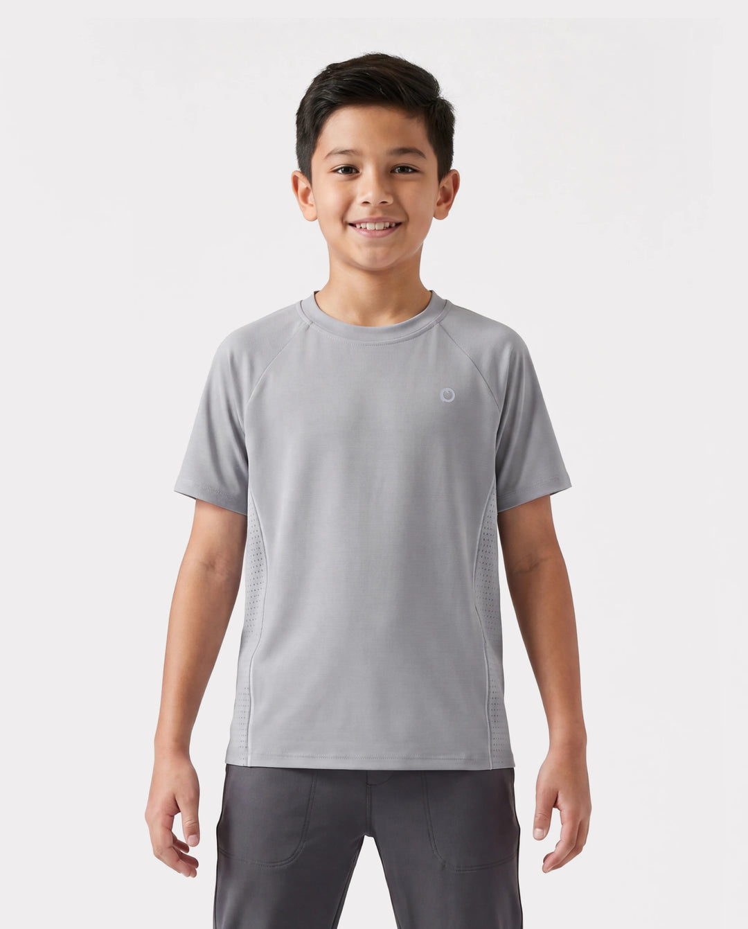 PatPat Rapidair activewear Kids Boy/Girl Athletic Quick-Dry & Instant-Cooling UPF 100+ Rash Guard T-Shirt Grey