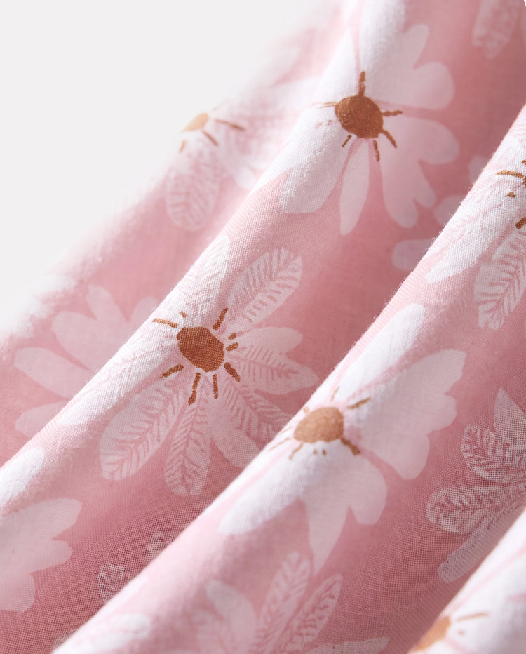 2 Stück Baby Mädchen Little Daisy Bowknot Kleid Set rosa