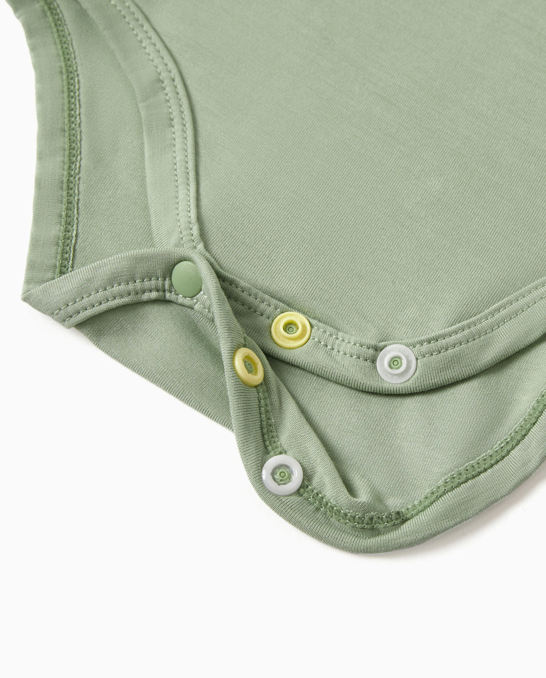 Lot de 5 barboteuses décontractées en bambou pour bébé garçon/fille, vert clair