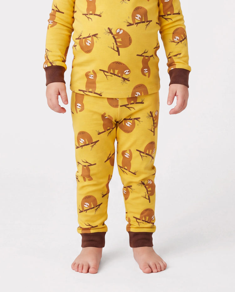 Christmas / Halloween Pajama 2-piece Bamboo Pajamas Set With Childlike Print for Baby / Toddler( Snug-Fitting) Yellow