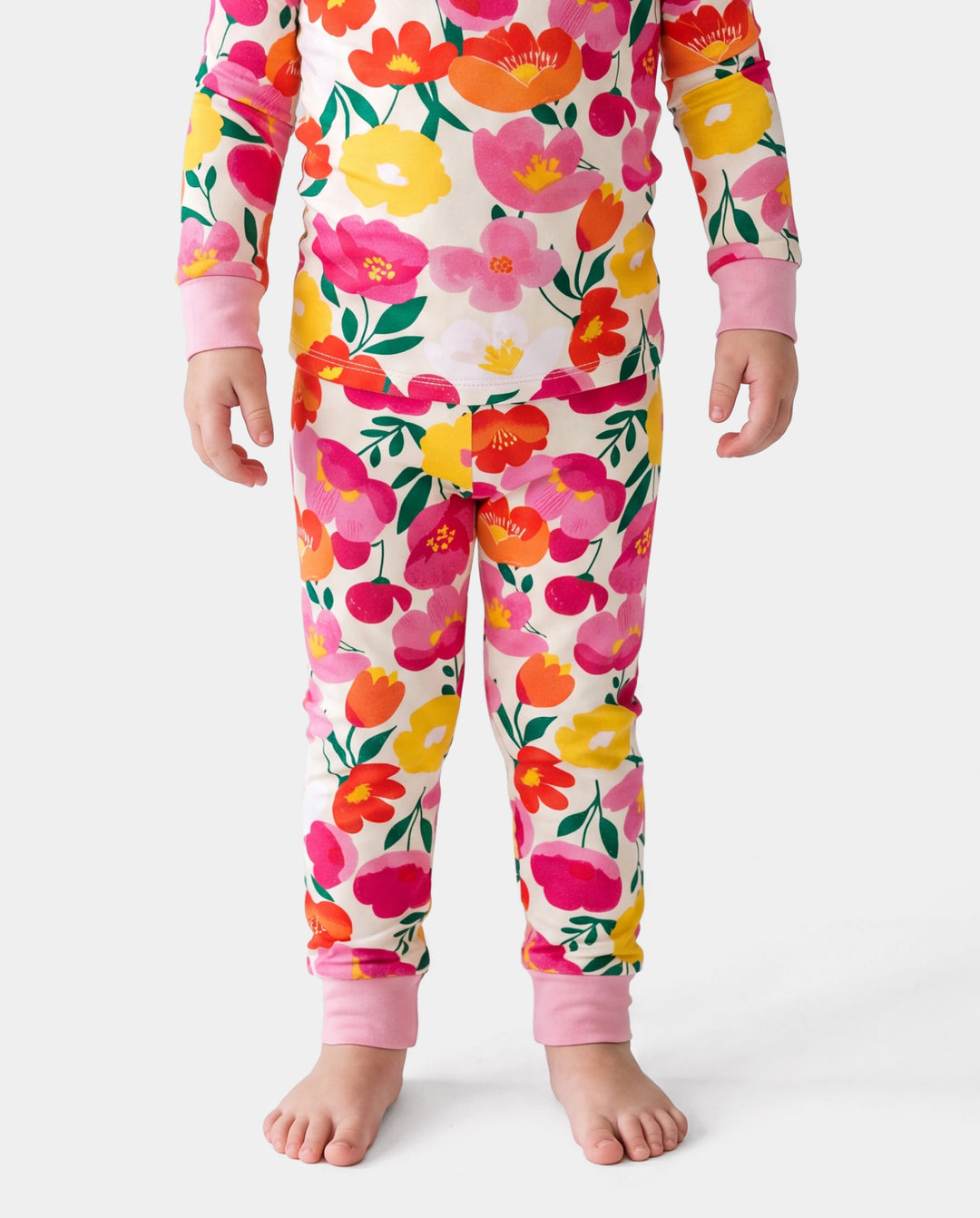 Weihnachten / Halloween Pyjama 2-teiliges Bambus-Pyjama-Set mit kindlichem Druck für Baby / Kleinkind (eng anliegend) rosa