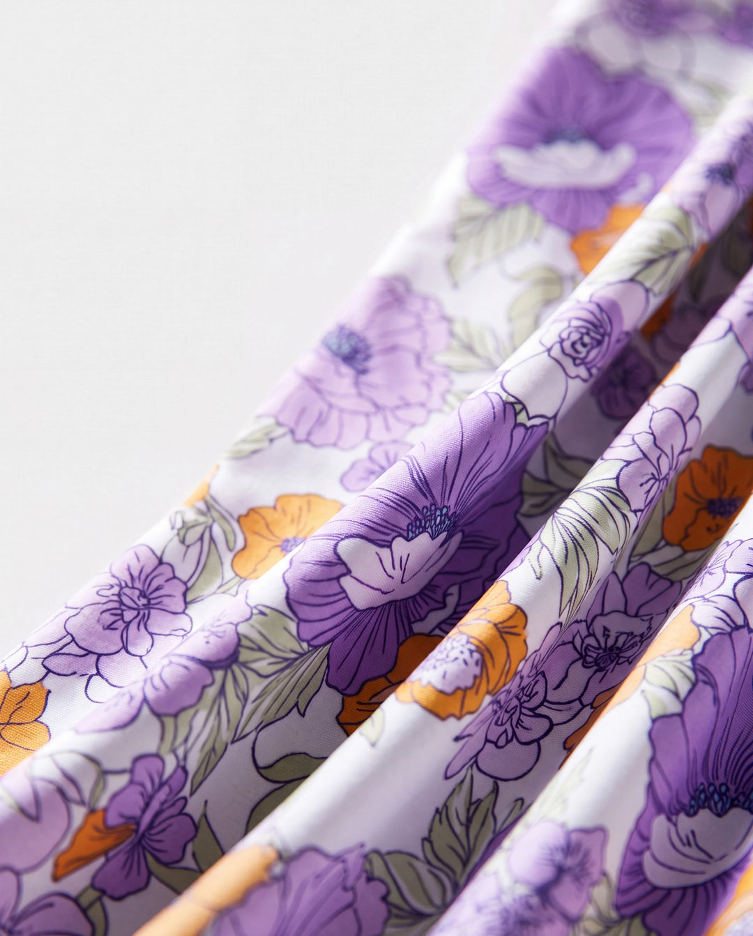 Daddy & Daughter Floral Print Swimsuits Ruffled One-Piece Bathing Suit & Swim Trunks Set Purple