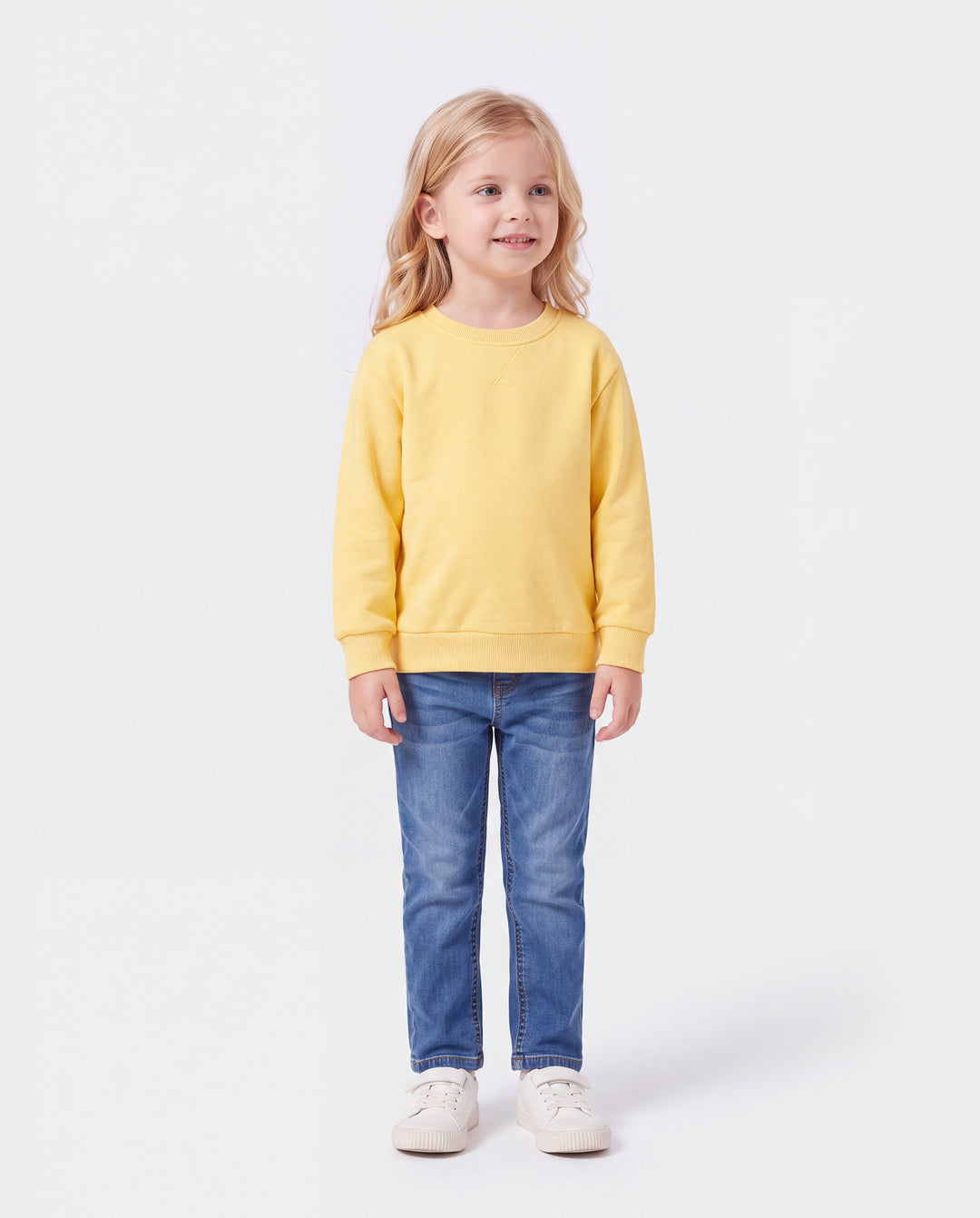 Family Matching Solid Color Crewneck Sweatshirts Multi-color