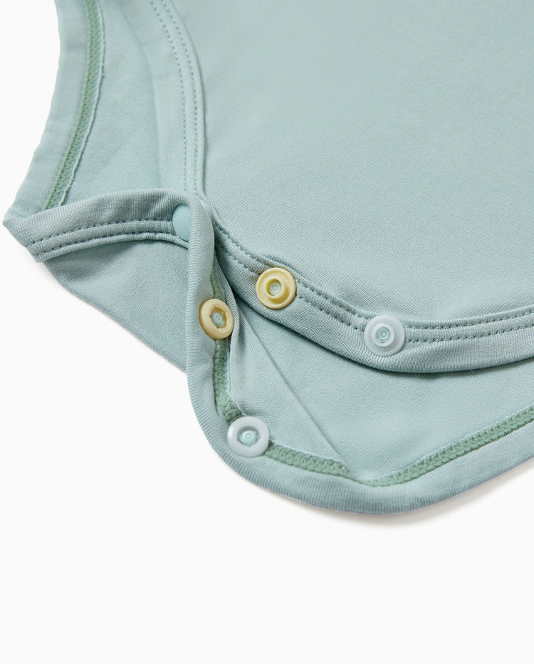 Lot de 5 barboteuses décontractées en bambou pour bébé garçon/fille, bleu foncé