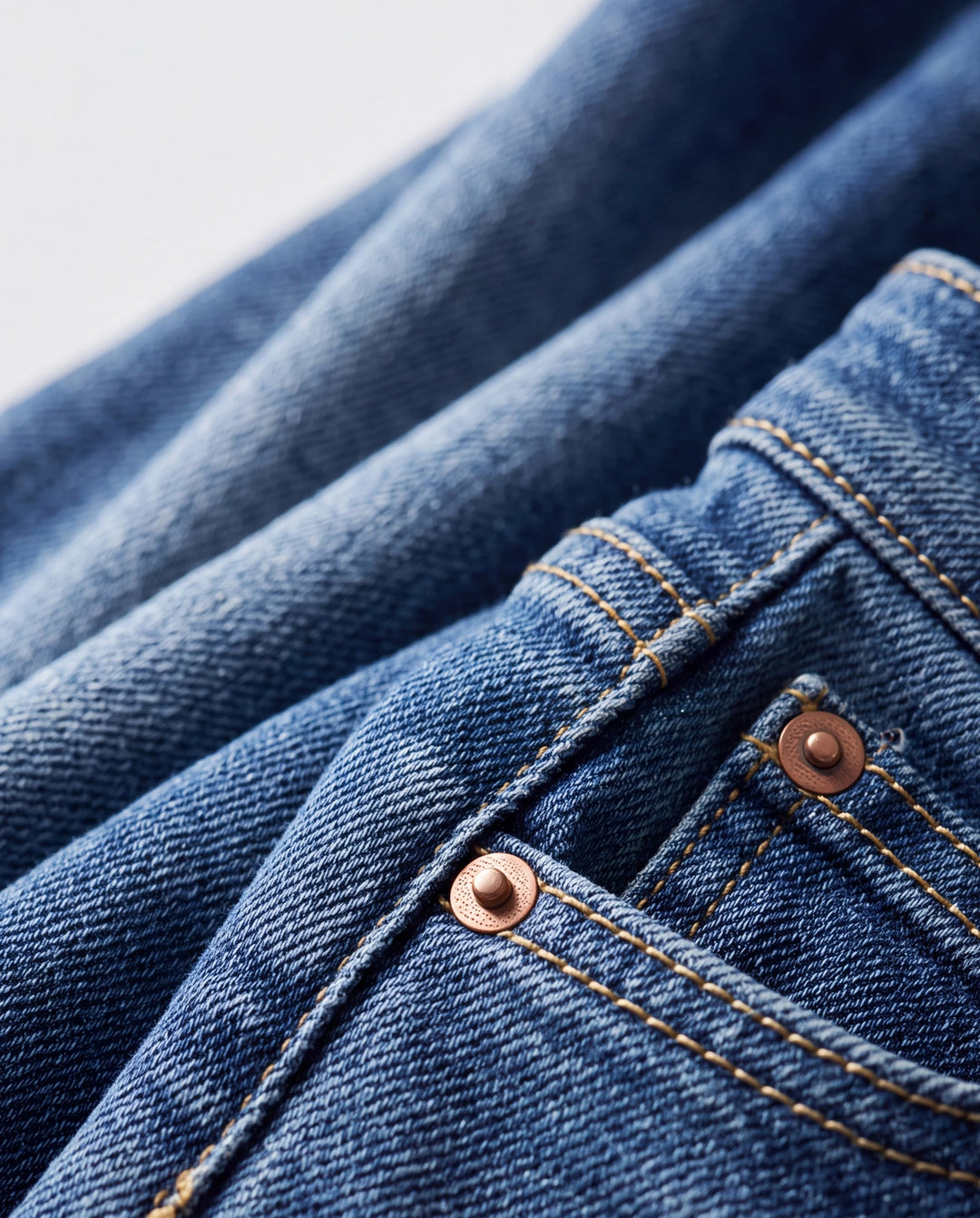 Kids Pull On Elastic Waist Denim Jeans Soft Stretch Comfortable Everyday Pants with Pockets Deep Blue